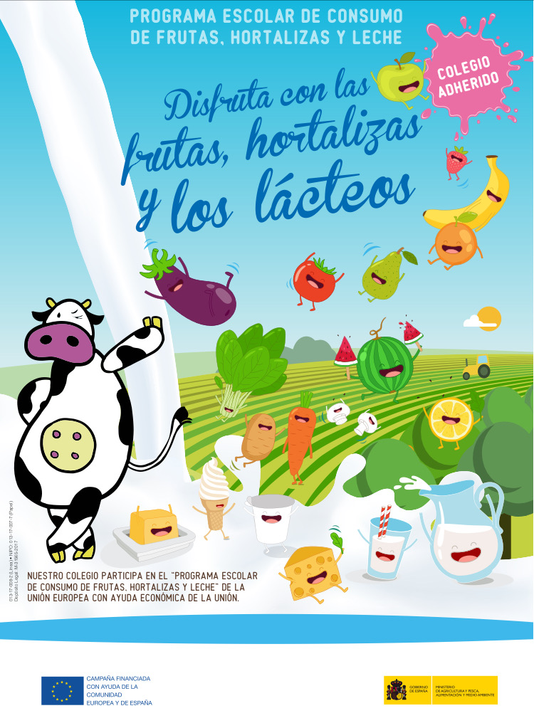 Resultado de imagen de programa escolar de consumo de frutas hortalizas y leche madrid